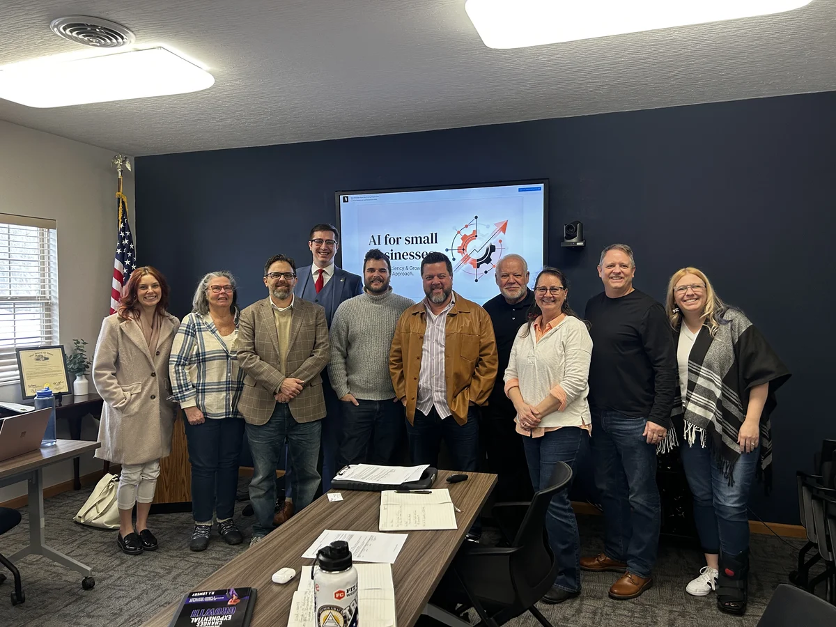 AI presentation group photo, February 2026